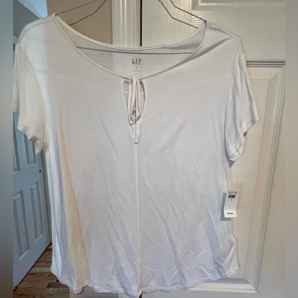 GAP Women's White Tie-Front Top